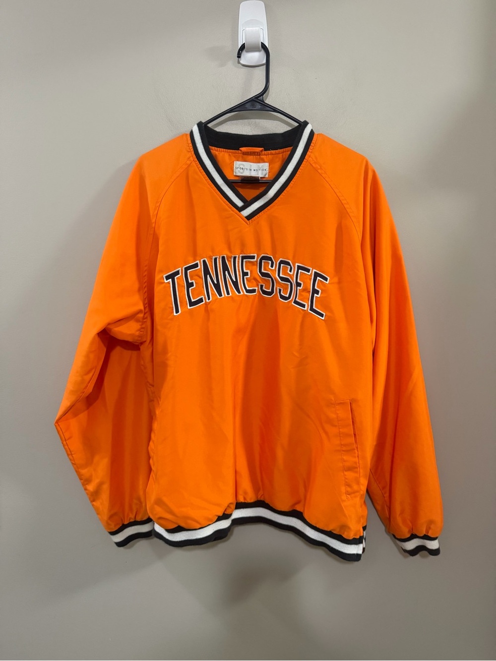 VTG  Tennessee Volunteers Pullover Windbreaker Jacket Orange Sz Large